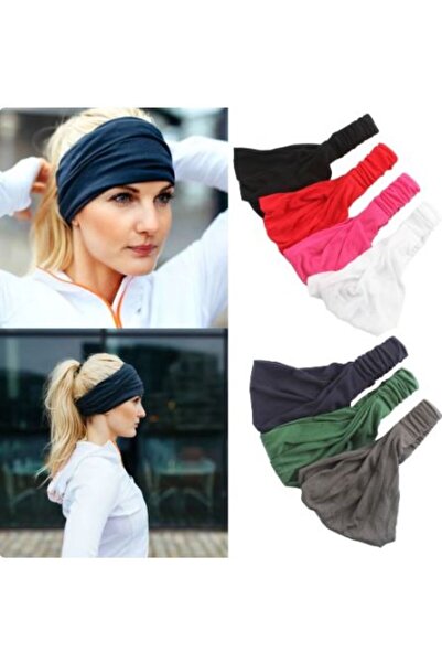 BERG 7 adet saç bandı penye 100 % pamuklu  paraşüt bandana