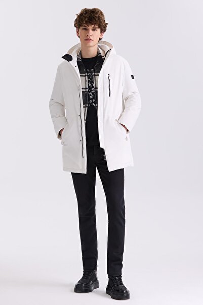 Jakamen Stone Comfort Fit Hooded Hidden Zipper Winter Coat