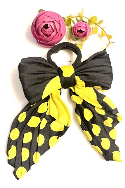 BERG ATELIER Пунтієвий атласний резиновий шпилька з бантиком