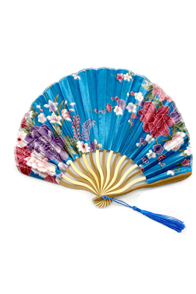 BERG -kaliteli Şık Turkuaz Mavisi Japon Yelpazesi