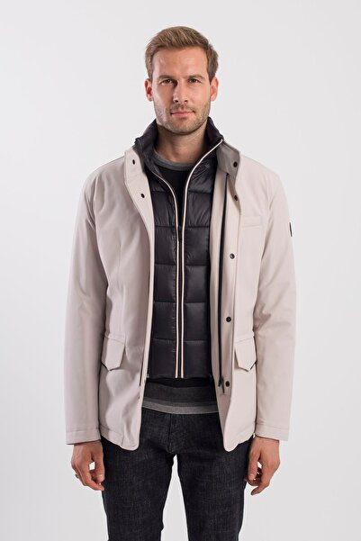 Jakamen Taş Comfort Fit Gizli Kapüşonlu Mont