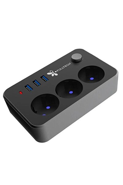 MATECHNO Üçlü Akım Korumalı Çocuk Korumalı 2xUSB 1xType-C Grup Priz 1,8 M