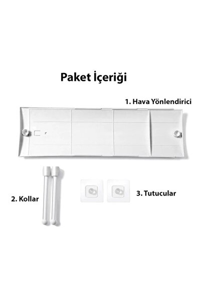 DailyTech Ayarlanabilir Hava Yönlendirici Klima Aparatı