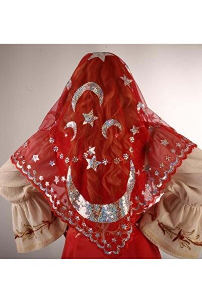 Asel Duru Voal din tul din organza AyYıldız pentru noaptea henna