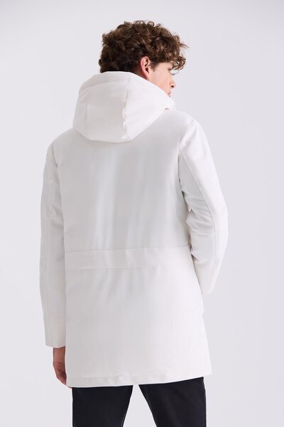 Jakamen Stone Comfort Fit Hooded Hidden Zipper Winter Coat