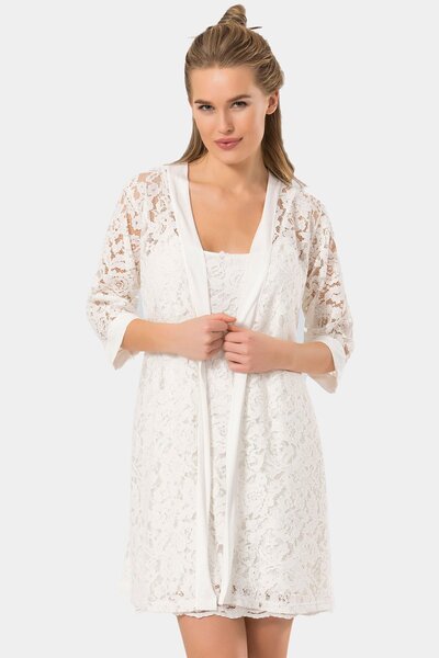 TÜREN Lace Nightgown + Dressing Gown Set 3270