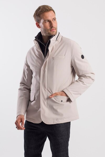 Jakamen Taş Comfort Fit Gizli Kapüşonlu Mont