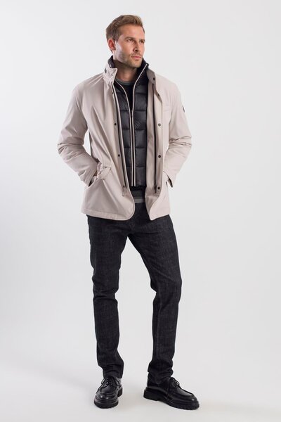 Jakamen Taş Comfort Fit Gizli Kapüşonlu Mont