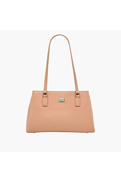 Flora Bella by Shoexpress حقيبة كتف صلبة بمقبض مزدوج وسحاب للإغلاق، عرض 12 سم...