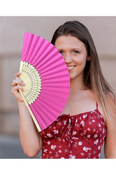 BERG ATELIER Katlanır Yelpaze Düz Renk Bambu Kağıt Yelpaze
