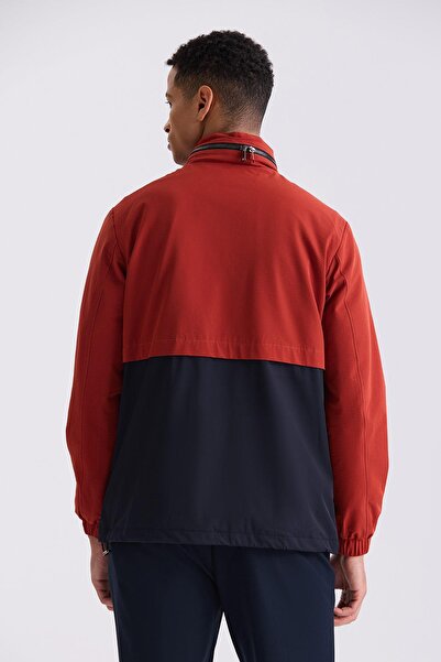 Jakamen Kırmızı Comfort Fit Hakim Yaka Mevsimlik Mont