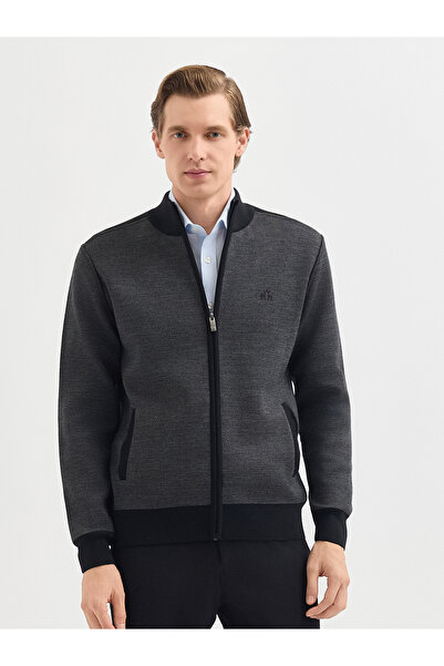 Karaca Erkek Regular Fıt Triko Kazak-Siyah