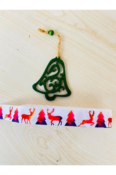 BERG Πρωτοχρονιάτικη κορδέλα 2 m Χριστουγεννιάτικο δέντρο και μοτίβο ελαφιού Πρωτοχρονιάτικα πακέτα