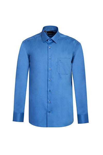 Abdullah Kiğılı Довгий рукав, непрасувана сатинова класична бавовняна сорочка