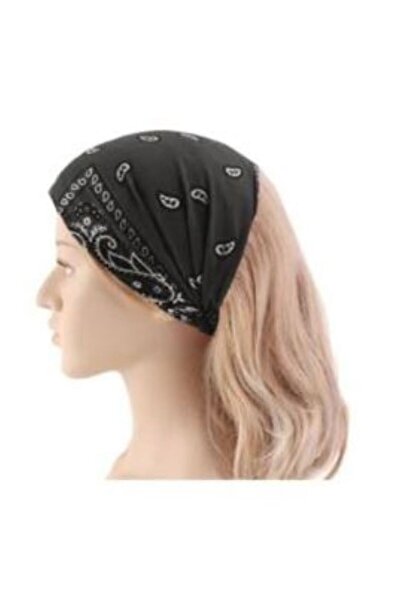 BERG Black Ethnic Shawl Patterned Bandana