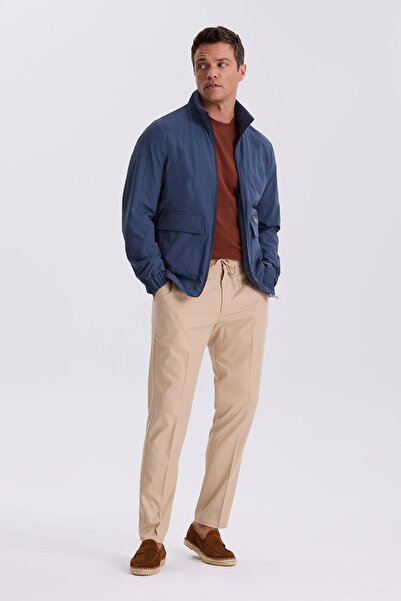 Jakamen İndigo Comfort Fit Dik Yaka Mevsimlik Mont