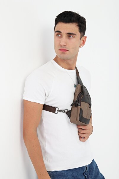 en deri Canvas Shoulder Bag with Adjustable Cross Strap for Daily Use 7044