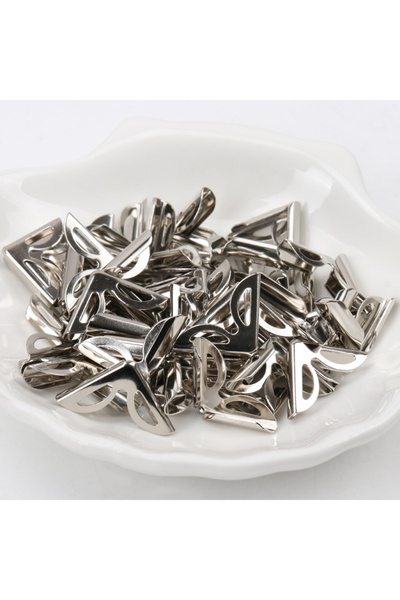 Zedhobi 50 Gram (85-95) Adet Kitap Köşesi Köşebent Metal Gümüş Renk Yasin Kur...