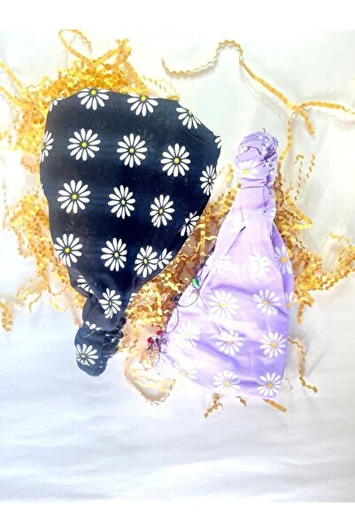 BERG - Стрічка для волосся з візерунком ромашок, 2 шт.