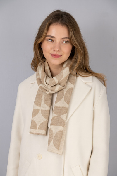 Sebir Moda Eșarfă tricotată cu model circular