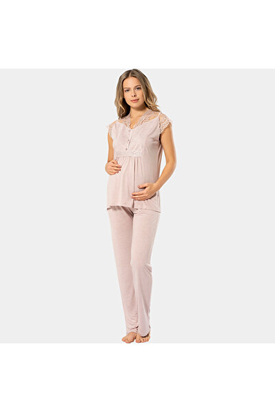 TÜREN Women's Maternity Pajama Set 3294/Powder