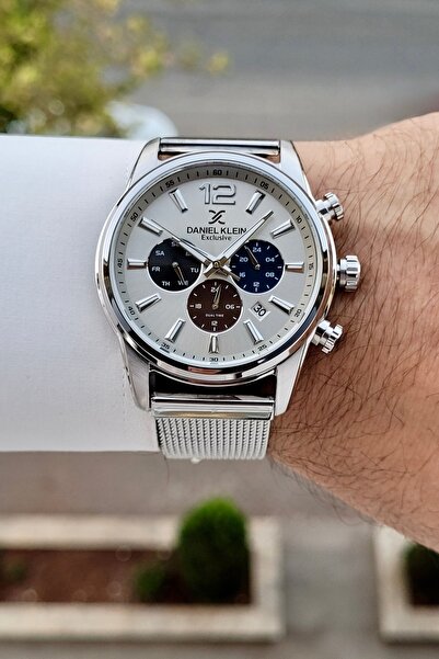Daniel Klein Metalik Siyah Renk 2 Yıl Garantili 43 Mm Göstergeleri Aktif Erke...