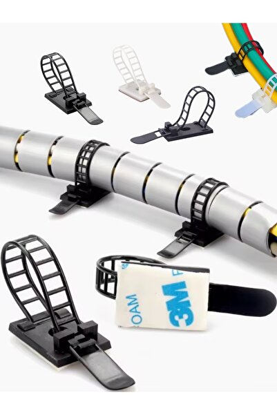 Nexo Yapışkan Kroşeli Kablo Bağı 3M (200 Adet)