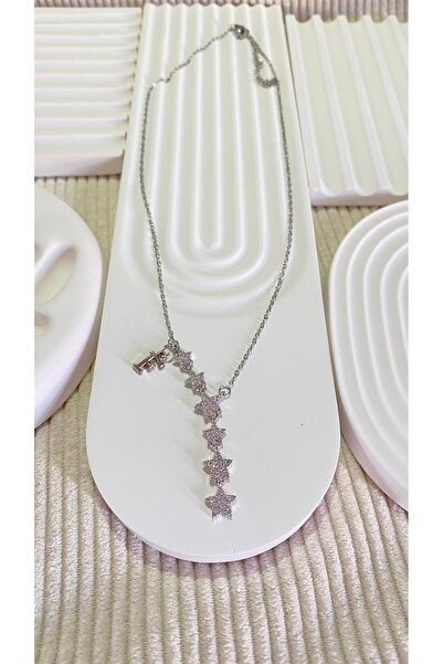 bijoux uniques قلادة من الفولاذ على شكل حرف F من Shooting Star