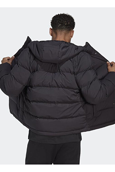 adidas HN5640 HELIONIC HO JKT Siyah Erkek Kapüşon Yaka Normal Kalıp Mont