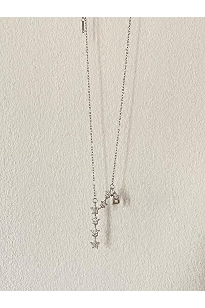 bijoux uniques Shooting Star B Letter Steel Necklace