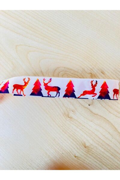 BERG Πρωτοχρονιάτικη κορδέλα 2 m Χριστουγεννιάτικο δέντρο και μοτίβο ελαφιού Πρωτοχρονιάτικα πακέτα