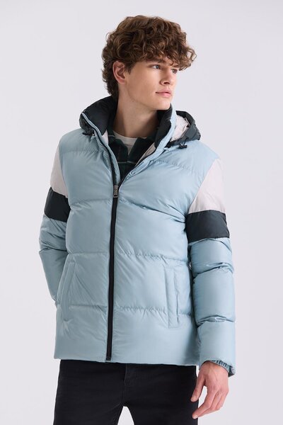 Jakamen Green Comfort Fit Hooded Winter Coat