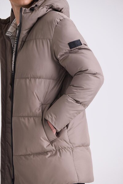 Jakamen Χειμερινό παλτό με κουκούλα Vızon Comfort Fit με πλήρη επένδυση