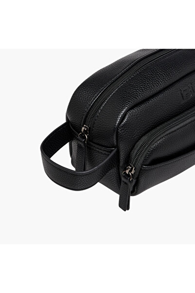 LBL by Shoexpress Textured Pouch with Zip Closure W 22 x H13.5 x D 9 cm