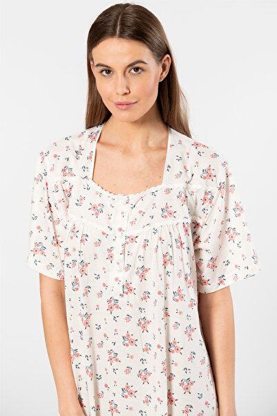 TÜREN Battal κοντομάνικο νυχτικό με λουλουδάτο σχέδιο 3389/μοτίβο 5