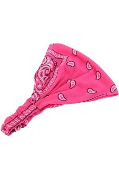 BERG Pink White Blue Ethnic Patterned Bandana, Headband Hair Band