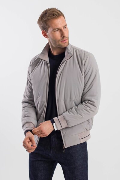 Jakamen Taş Comfort Fit Dik Yaka Mont