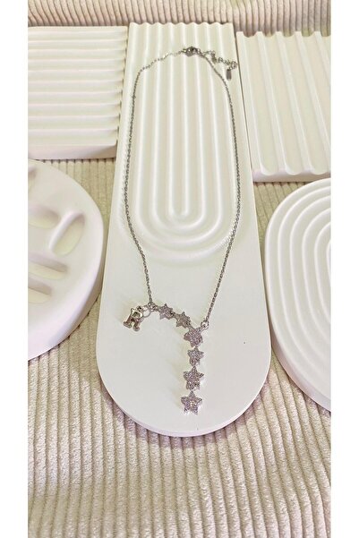 bijoux uniques قلادة من الفولاذ على شكل حرف R من Shooting Star