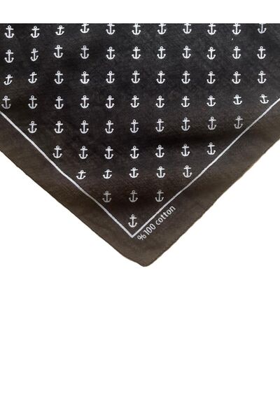 BERG ATELIER 100% βαμβακερό μοτίβο άγκυρας Μπαντάνα τετράγωνο βαμβακερό ύφασμα