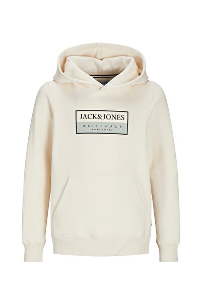 Jack & Jones Baskılı Erkek Çocuk Krem Sweatshırt 12263243