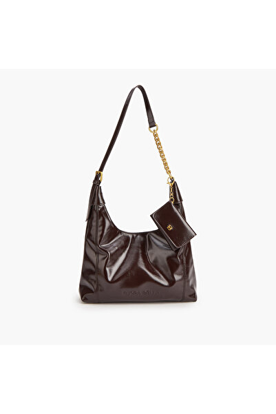 Flora Bella by Shoexpress Solid Shoulder Bag with Detachable Pouch W 30.5 x H21 x D 11 cm
