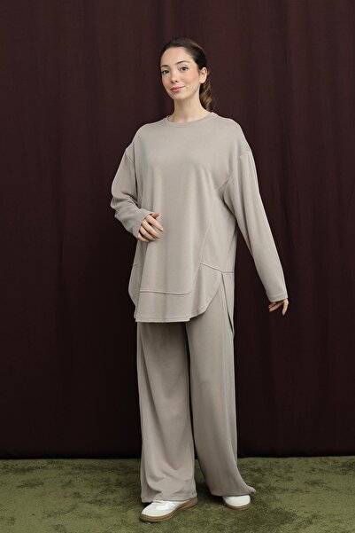 Puane Kadın Basic Takım - 14390TKS - Bej