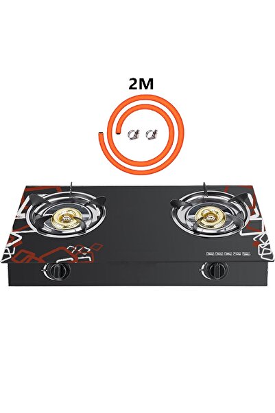 Unspecified Rivora Tempered Glass Gas Hob with 2 Burners and Safety Feature w...