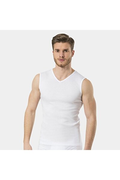 TÜREN Türen Men's Sports V-Neck Undershirt (2-Pack) 158/White