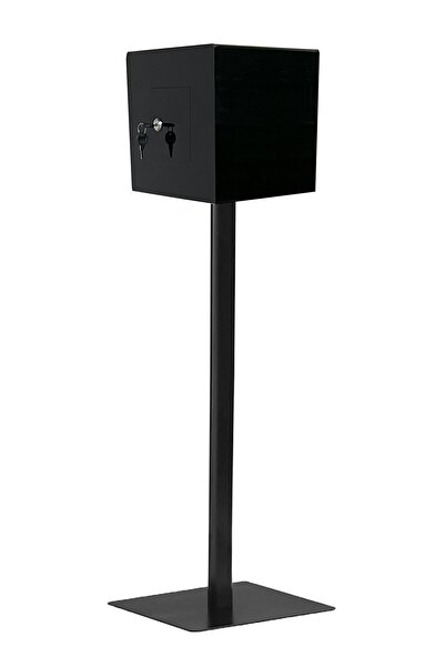 ÖzgürceSeç Ayaklı Sadaka Bağış Öneri Istek Şikayet Kutusu Tipbox 20x20x20 Siyah