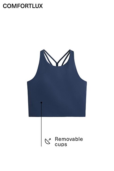 Oysho Cup'lı şeritli comfortlux tank top
