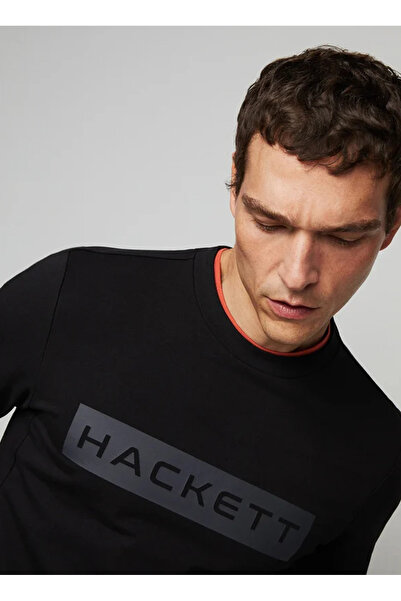 Hackett Bisiklet Yaka Siyah Erkek Sweatshırt HM581166