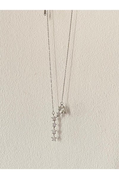 bijoux uniques Shooting Star a Letter Steel Necklace