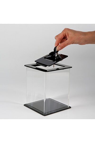 ÖzgürceSeç Dilek, Şikayet Kutusu, Bahşiş Kutusu, Kumbara Tip Box Kilitli 13x17 Akrilik