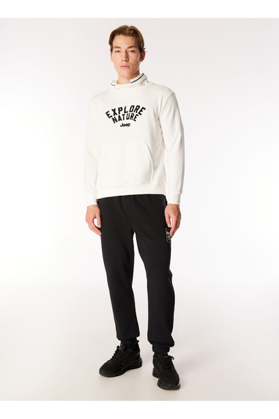 Jeep Siyah Erkek Standart Kalıp Eşofman Altı J4WM-EA7357